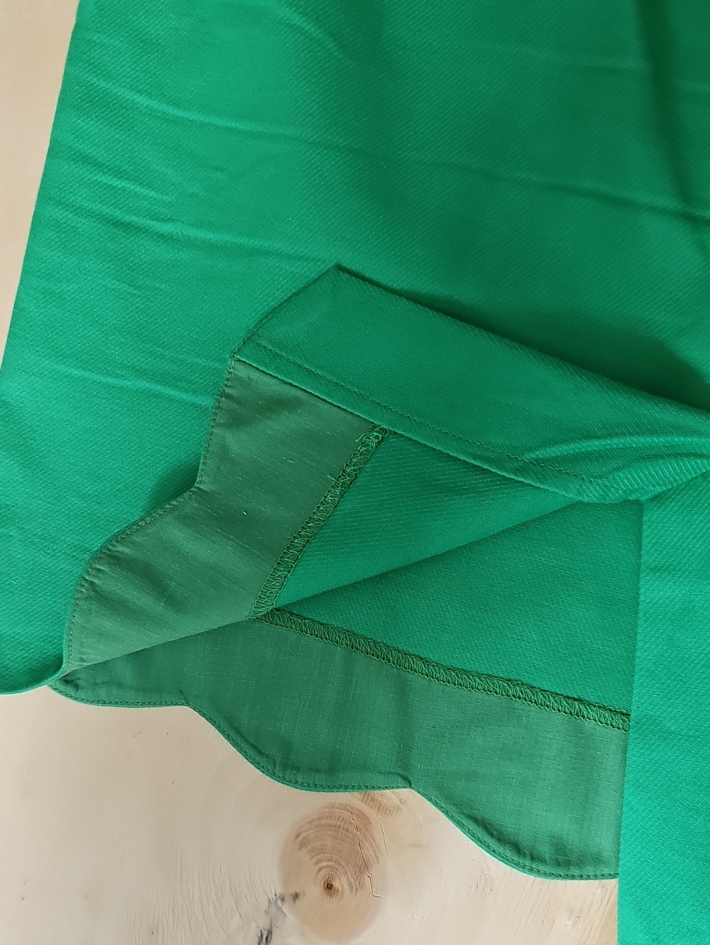 J. Crew Bright Green Scallop-Hem Pencil Skirt - Picture 4 of 6